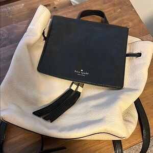 Kate Spade Black and Cream Backpack